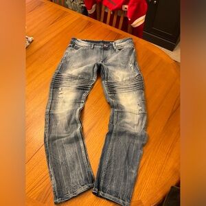 South Pole SKINNY Stacked Jeans. Nice fade.  34X32. Dope Jeans